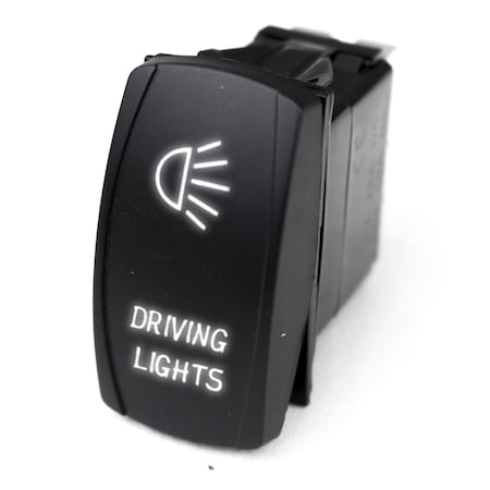 Race Sport Led Rocker Switch W/ White Led Radiance (Driving Lights) RSLJ7W